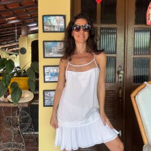 Vestido branco com tule – Oh Boy! – tam M – *NOVO*