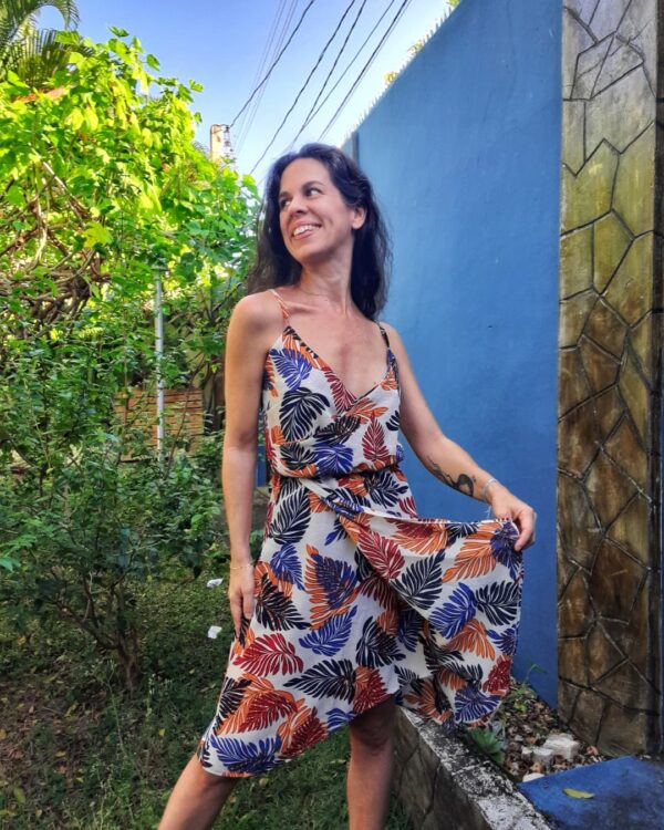 Vestido estampado - tam M