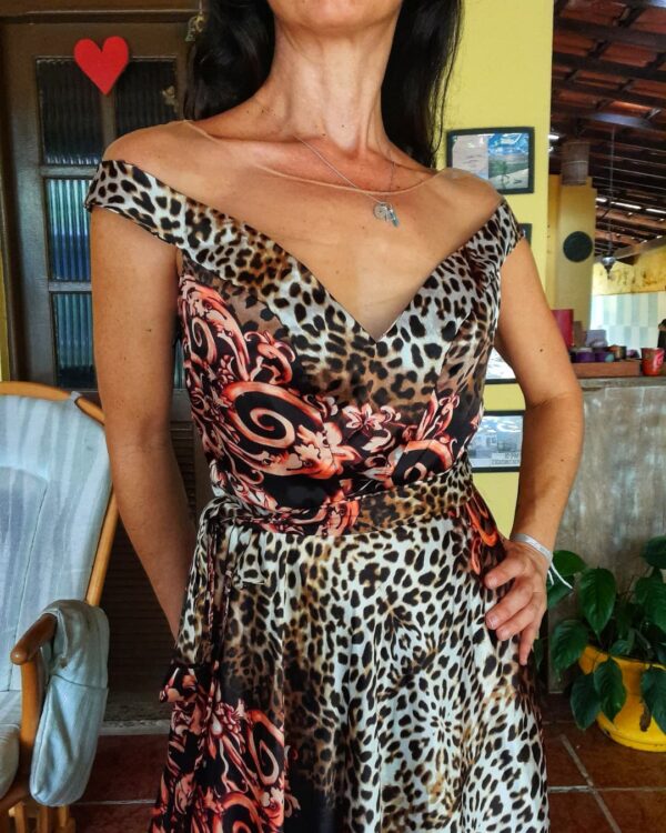 Vestido longo animal print - Adoro - tam 40 - Image 3