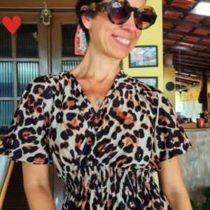 Vestido animal print – Sisters – tam M