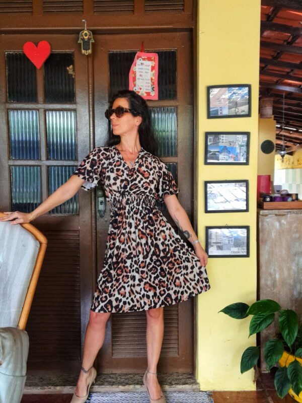 Vestido animal print - Sisters - tam M - Image 5