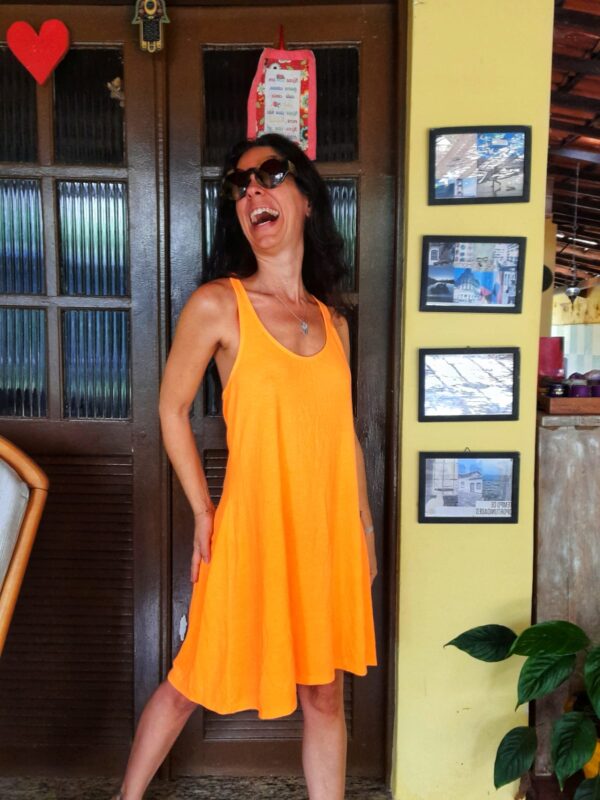 Blusa comprida / vestido laranja - Elementais - tam M - Image 8