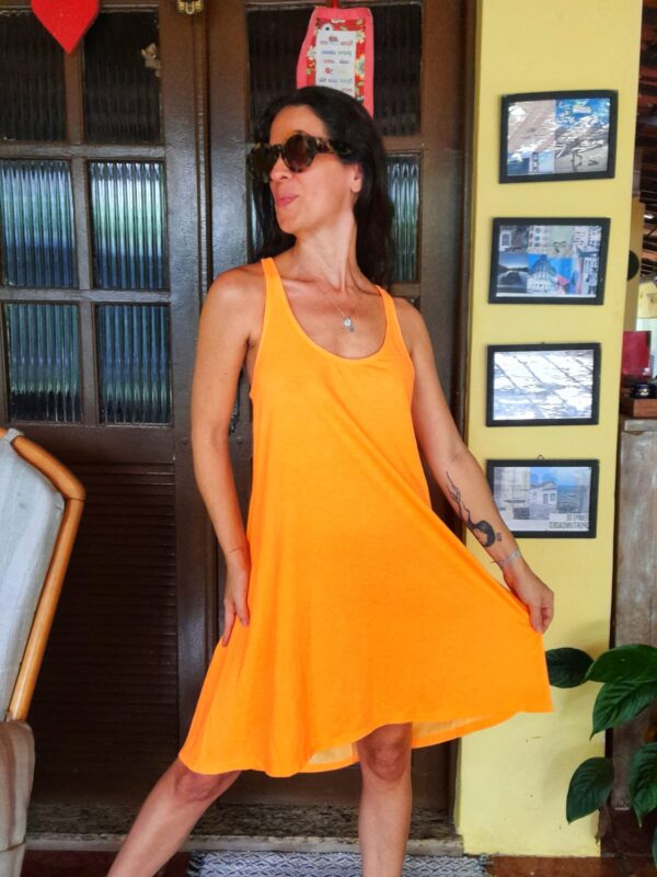 Blusa comprida / vestido laranja - Elementais - tam M - Image 5