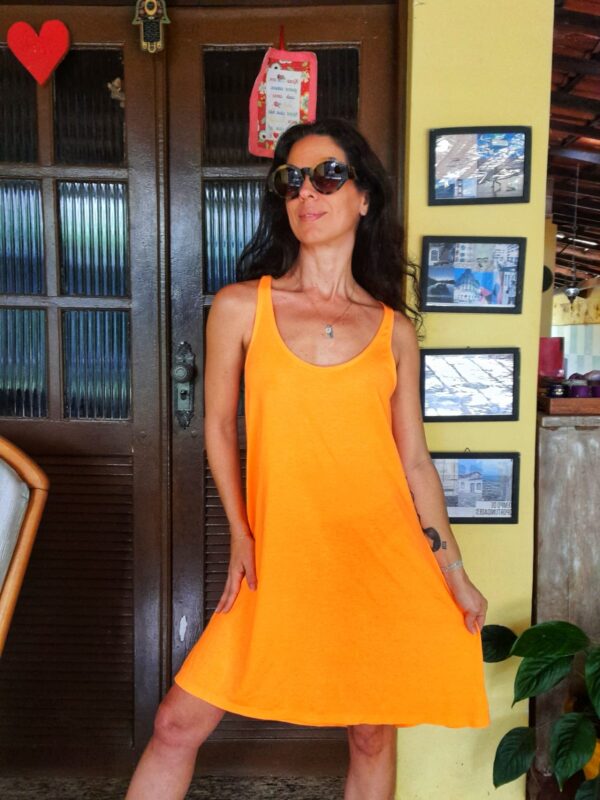 Blusa comprida / vestido laranja - Elementais - tam M - Image 7