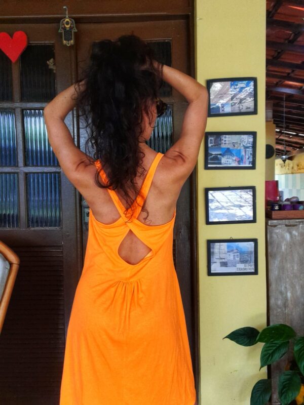 Blusa comprida / vestido laranja - Elementais - tam M - Image 2