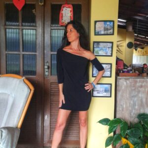 Vestido preto com transparencia – Grogory – tam 42