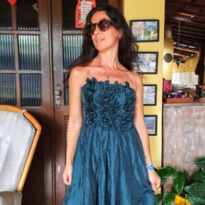 Vestido verde escuro tomara que caia – Chaya – tam P