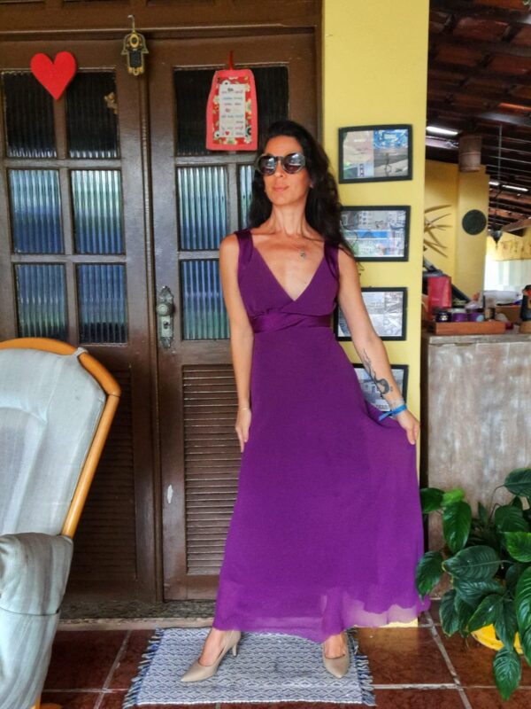 Vestido longo de festa roxo - tam P - Image 6