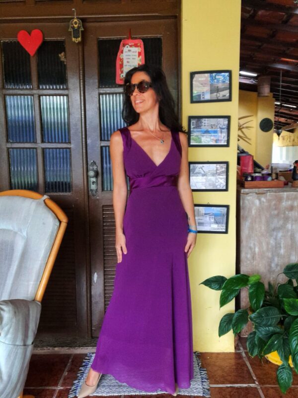 Vestido longo de festa roxo - tam P - Image 5