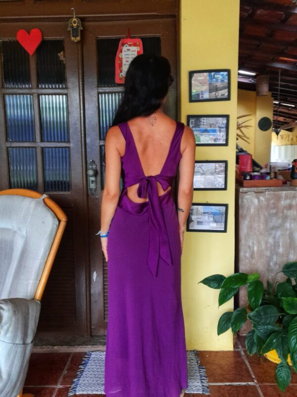 Vestido longo de festa roxo - tam P - Image 4