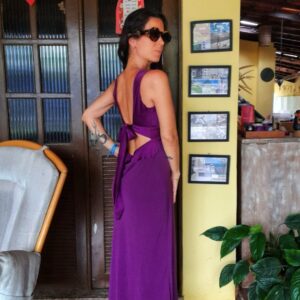 Vestido longo de festa roxo – tam P