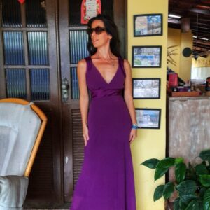 Vestido longo de festa roxo – tam P