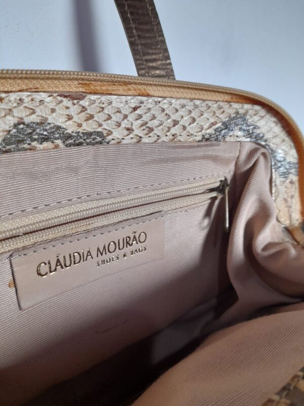 Bolsa de couro estampa de cobra - Claudia Mourão - Image 4