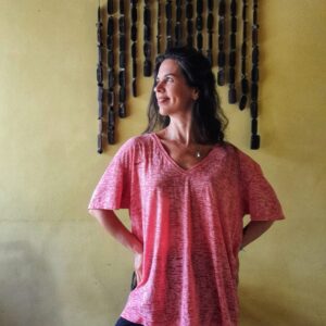 Camisa rosa tecido leve – Forum – tam G