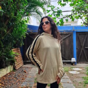 Casaco de tricô nude – Azfor – tam P