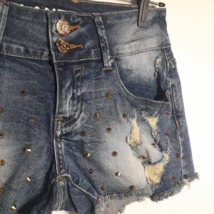 Short jeans com miçangas – Planet Girls – tam 40