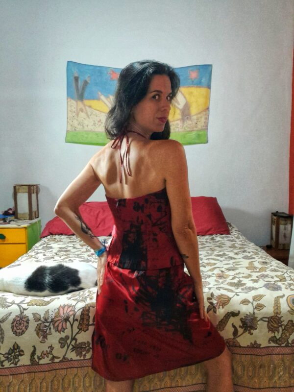 Conjunto vermelho estampado - Vide Bula - tam P - Image 3