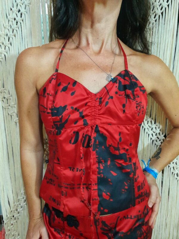 Conjunto vermelho estampado - Vide Bula - tam P - Image 5