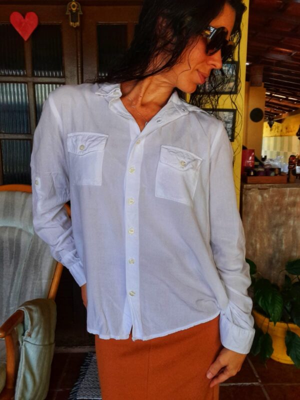 Camisa social branca viscose - Hering - tam M - Image 6