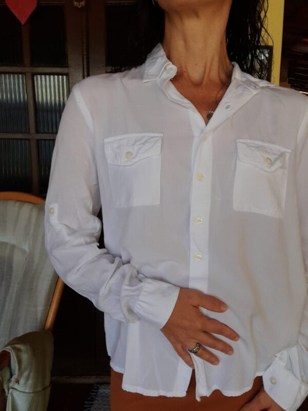 Camisa social branca viscose - Hering - tam M - Image 5