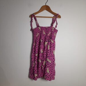 Vestido estampa rosa – Poim – tam 5