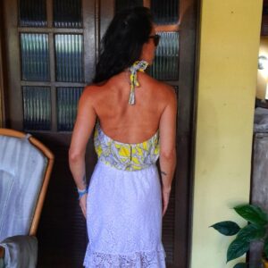 Saia branca de renda – Puro Estilo – tam M