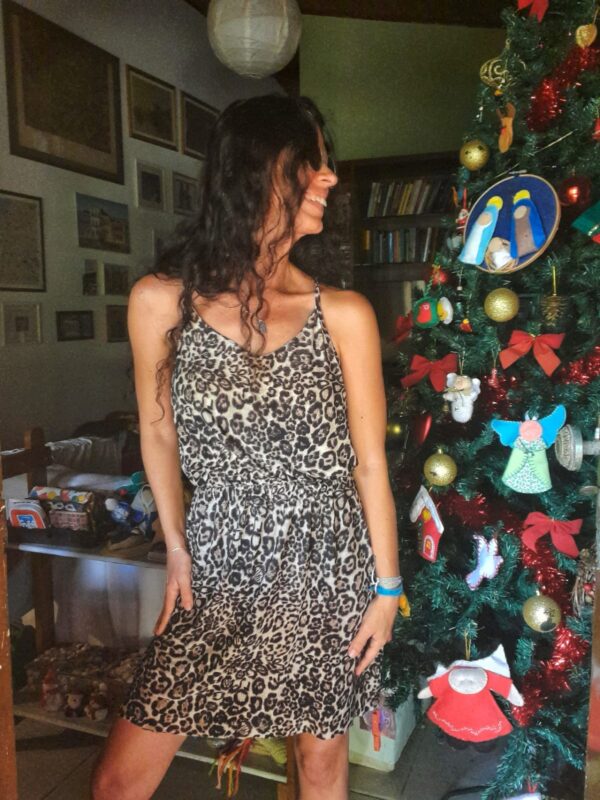 Vestido animal print - tam P