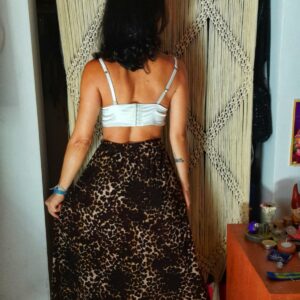 Saia mid animal print – tam 38