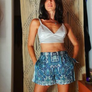 Short estampa azul – Love 21 – tam M
