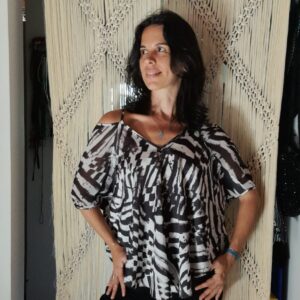 Camisa estampa preto e branca  – Triton – tam 38