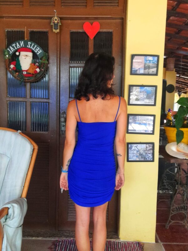 Vestido azul plissado - Shein - tam 38 - Image 2