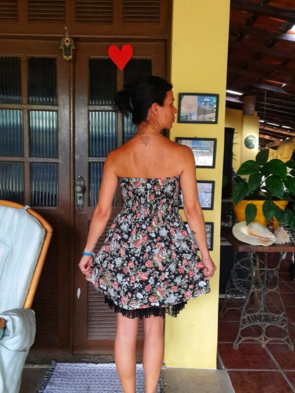 Vestido tomara que caia com estampa florida - Sun Cheon - tam M - Image 6