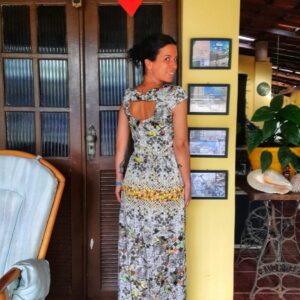 Vestido longo estampado – Kitson – tam M