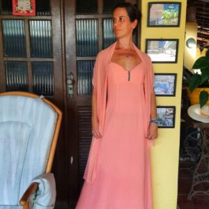 Vestido salmão – tam P