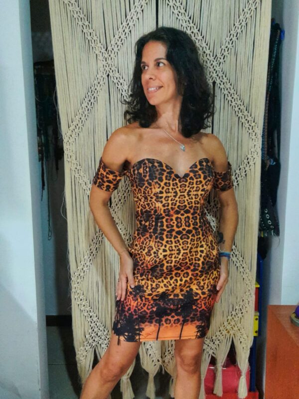 Vestido animal print - Planet Girls - tam P