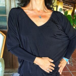 Vestido curto preto manga comprida – M. Officer – tam P / M