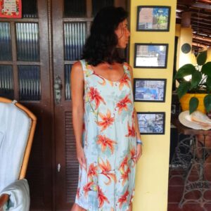 Vestido estampa de flores – tam G
