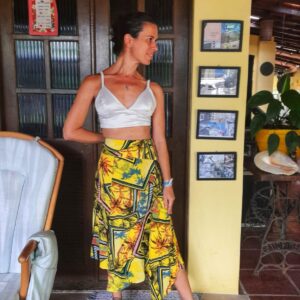 Saia amarela estampada – Banila B – tam G