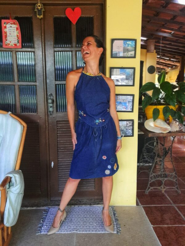 Conjunto jeans com bordado - Attitude - tam G - Image 6