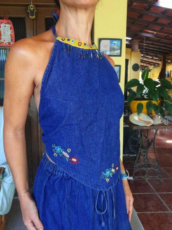 Conjunto jeans com bordado - Attitude - tam G - Image 3