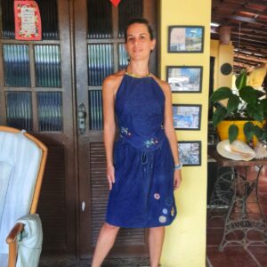 Conjunto jeans com bordado – Attitude – tam G