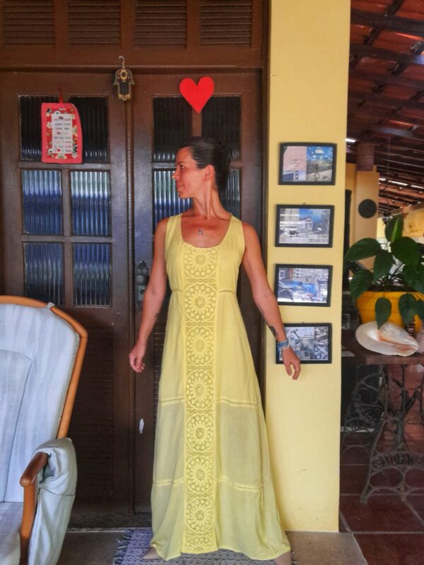Vestido longo amarelo - Morena Rosa - tam P - Image 6