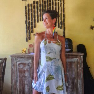 Vestido com estampa de flores – Farm – tam M