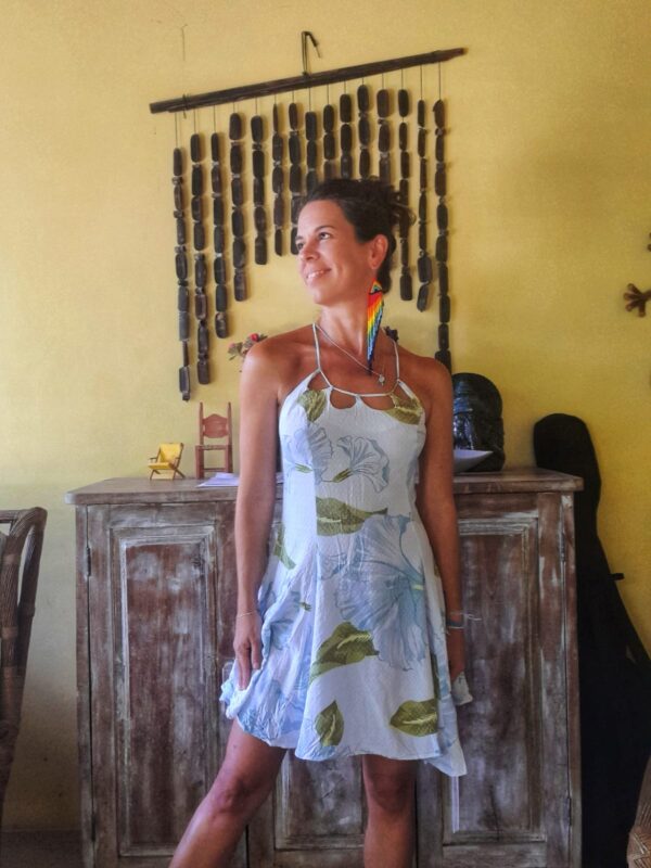 Vestido com estampa de flores - Farm - tam M