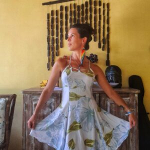 Vestido com estampa de flores – Farm – tam M