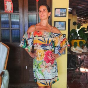 Vestido estampado com flores – Fresia – tam P