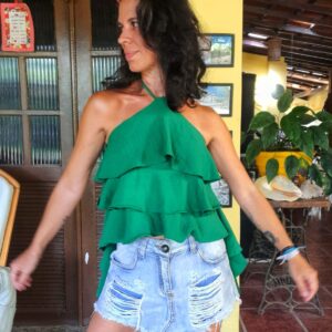 Short saia jeans – Espaço Fashion – tam 38
