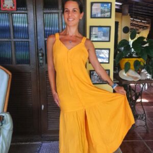 Vestido amarelo – Fresia – tam P / M