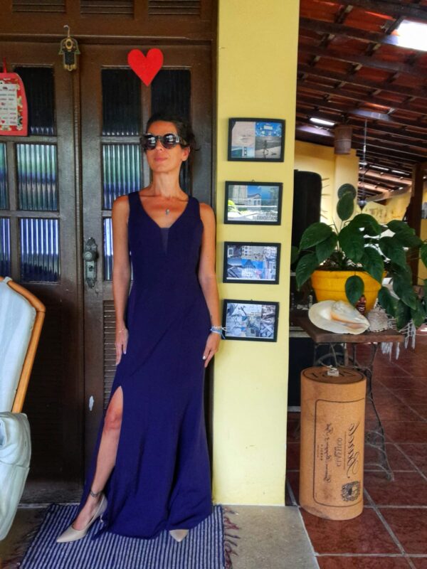 Vestido longo azul escuro - tam 40 - Image 6