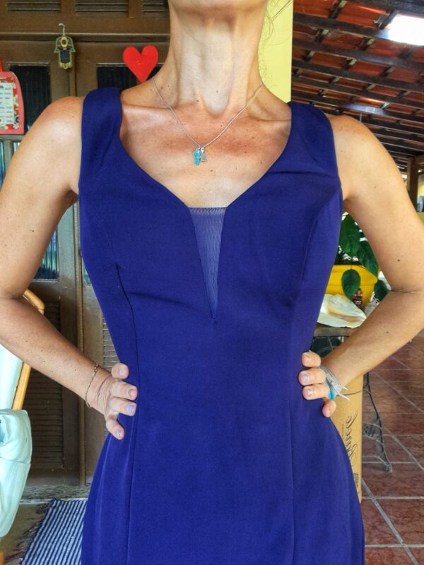 Vestido longo azul escuro - tam 40 - Image 2